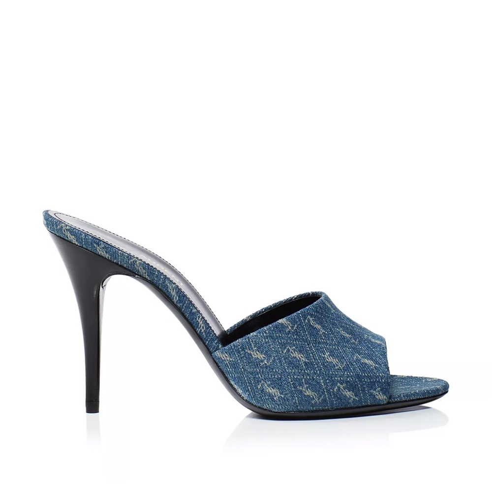 Saint Laurent YSL Women's LA 16 High Heel Mules 39 - Picture 2 of 11